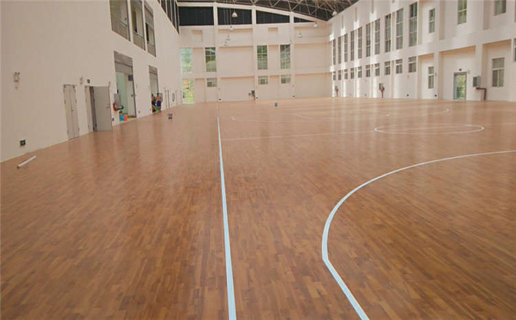 拼接板木地板籃球場雙層龍骨結構
